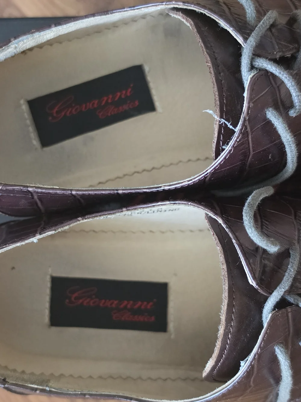 Giovanni Men's Brown Leather Dress Shoes